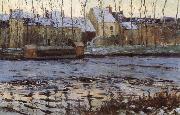 Maurice cullen Winter at Moret USA oil painting artist